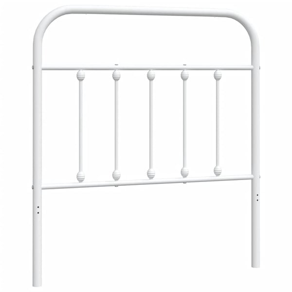 vidaXL Utskiftbar sengegavl i metall hvit 80 cm