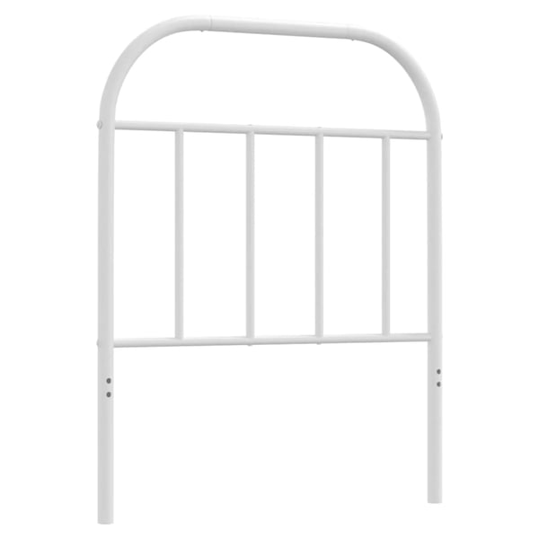 vidaXL Utskiftbar sengegavl i metall hvit 75 cm