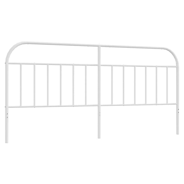 vidaXL Utskiftbar sengegavl i metall hvit 193 cm