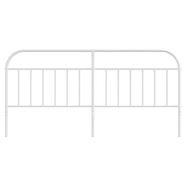 vidaXL Utskiftbar sengegavl i metall hvit 200 cm