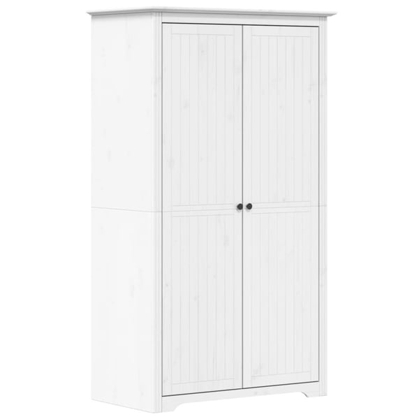 vidaXL klædeskab BODO 101x52x176,5 cm massivt fyrretræ hvid
