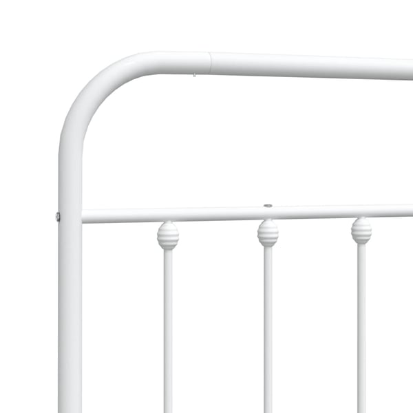vidaXL Utskiftbar sengegavl i metall hvit 75 cm