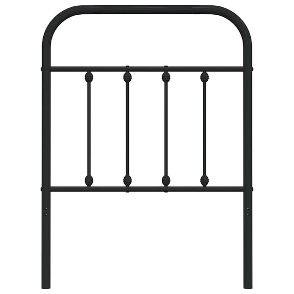 vidaXL Utskiftbar sengegavl i metall svart 75 cm