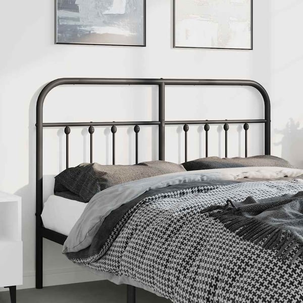 vidaXL udskiftningsgavl 150 cm metal sort