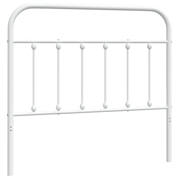 vidaXL Utskiftbar sengegavl i metall hvit 107 cm