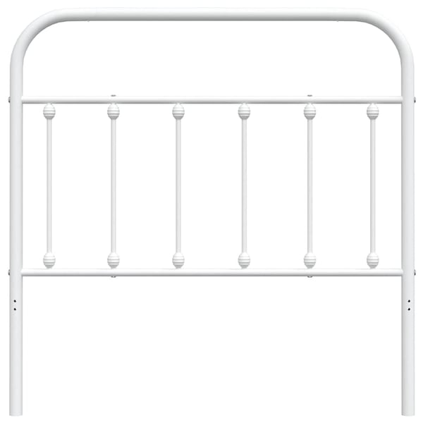 vidaXL Utskiftbar sengegavl i metall hvit 100 cm