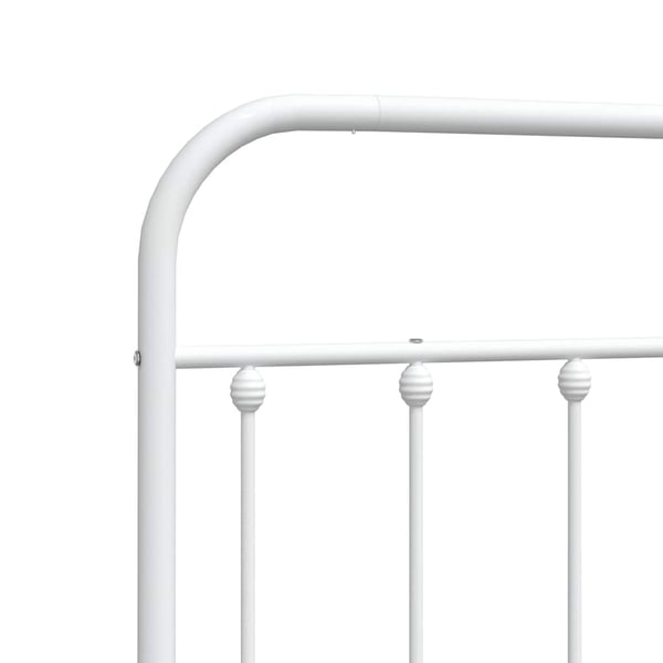 vidaXL Utskiftbar sengegavl i metall hvit 100 cm
