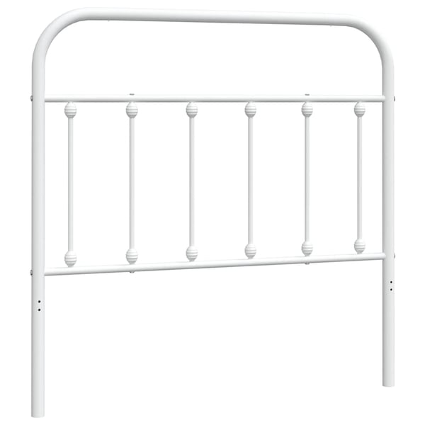 vidaXL Utskiftbar sengegavl i metall hvit 100 cm