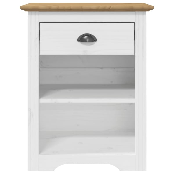 vidaXL Nattbord BODO brun 53x38,5x67 cm heltre furu