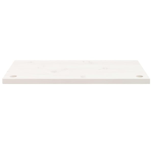 vidaXL Skrivebord hvit 80x40x2,5 cm heltre furu
