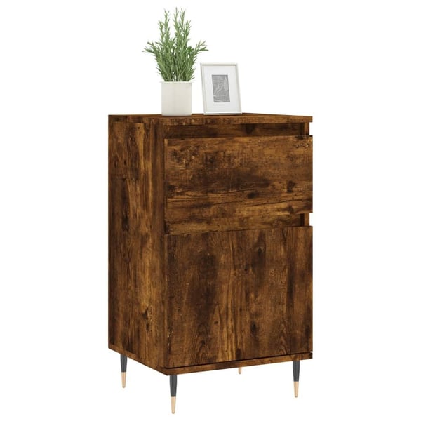 vidaXL Skjenker 2 stk røkt eik 40x35x70 cm konstruert tre