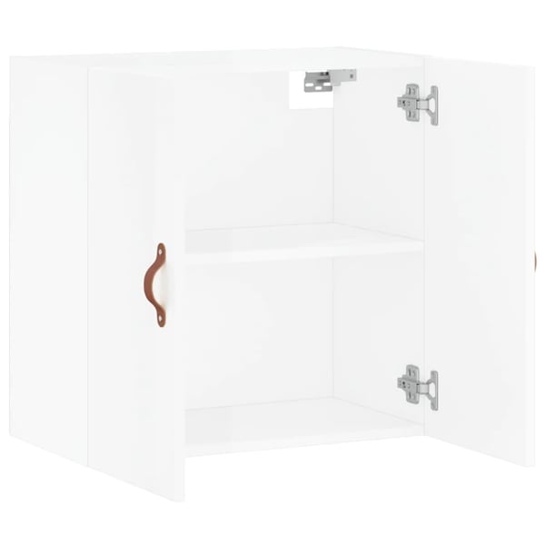 vidaXL vægskab 60x31x60 cm konstrueret træ hvid højglans