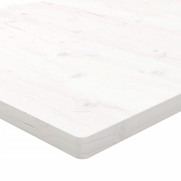 vidaXL Skrivebord hvit 80x40x2,5 cm heltre furu