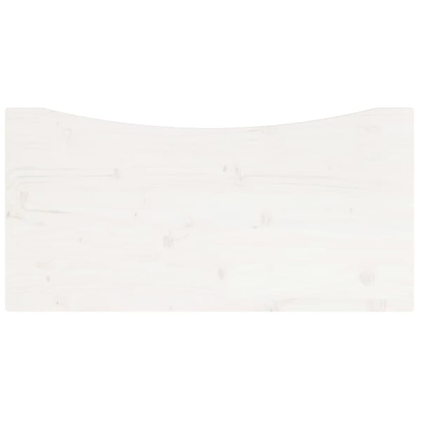 vidaXL Skrivebord hvit 80x40x2,5 cm heltre furu