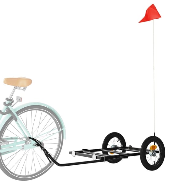 vidaXL cykelanhænger 122x53x28 cm jern sort
