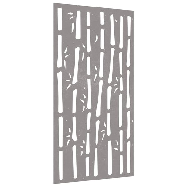 vidaXL Veggdekorasjon til hage 105x55 cm cortenstål bambusdesign
