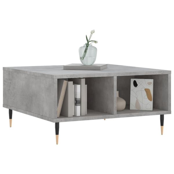 vidaXL sofabord 60x60x30 cm konstrueret træ betongrå