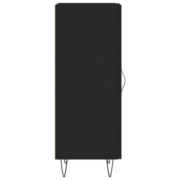 vidaXL Skjenk svart 34,5x34x90 cm konstruert tre