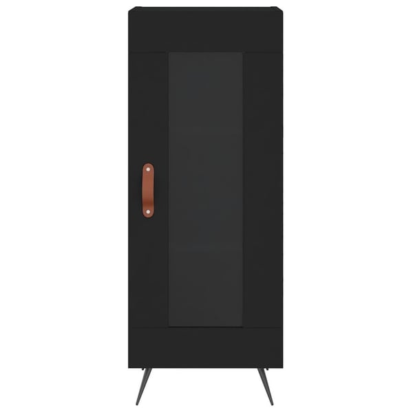 vidaXL Skjenk svart 34,5x34x90 cm konstruert tre