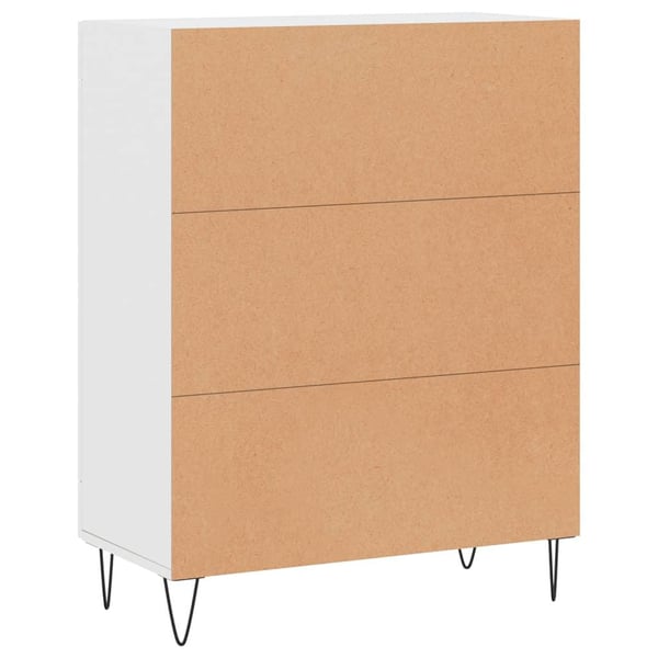 vidaXL Skjenk hvit 69,5x34x90 cm konstruert tre