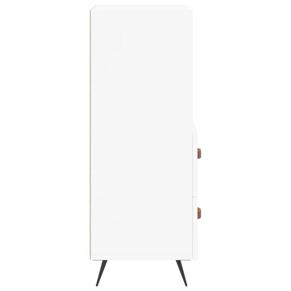 vidaXL Skjenk hvit 34,5x34x90 cm konstruert tre