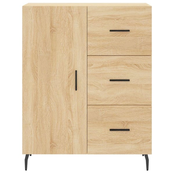 vidaXL Skjenk sonoma eik 69,5x34x90 cm konstruert tre
