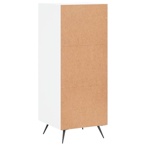 vidaXL skænk 34,5x34x90 cm konstrueret træ hvid højglans