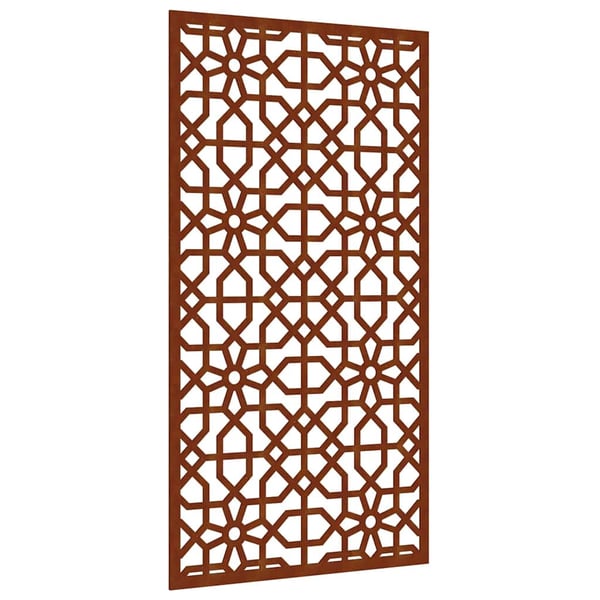 vidaXL udendørs vægdekoration 105x55 cm maurisk design cortenstål