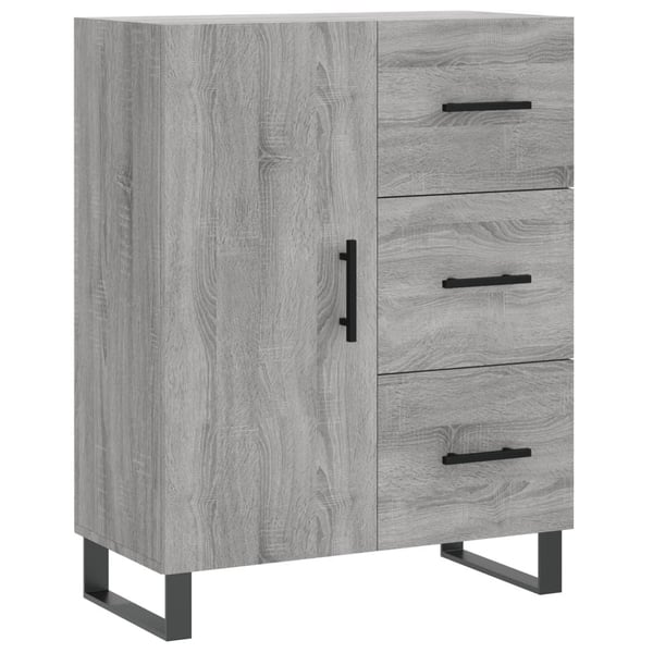 vidaXL Skjenk grå sonoma 69,5x34x90 cm konstruert tre