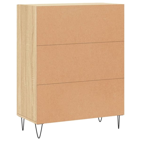 vidaXL Skjenk sonoma eik 69,5x34x90 cm konstruert tre