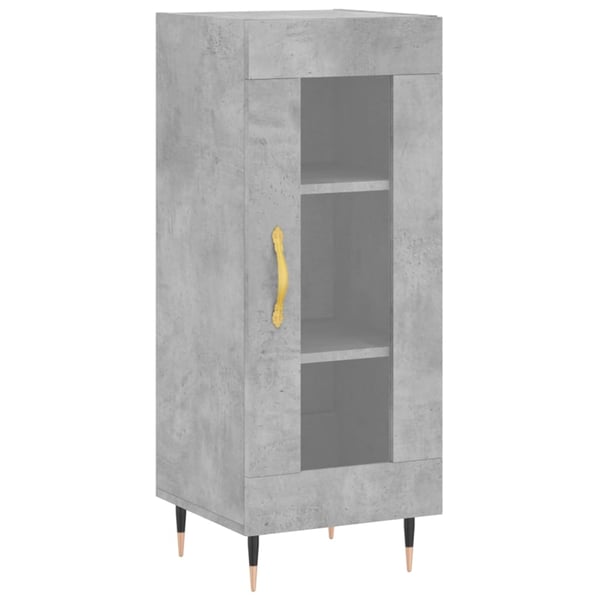 vidaXL Skjenk betonggrå 34,5x34x90 cm konstruert tre