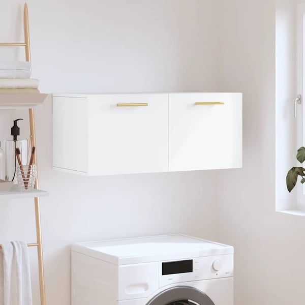 vidaXL Veggskap hvit 80x36,5x35 cm konstruert tre
