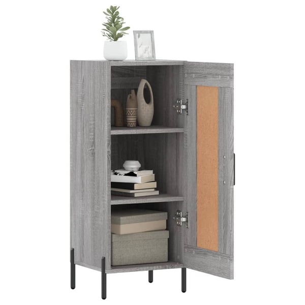 vidaXL Skjenk grå sonoma 34,5x34x90 cm konstruert tre