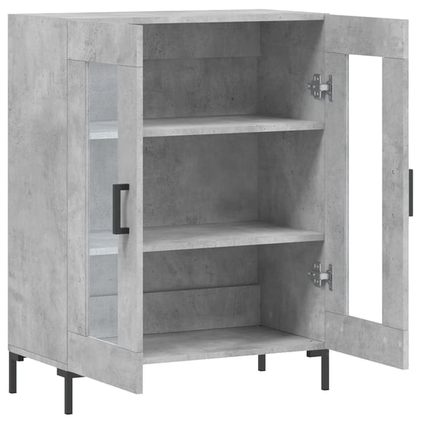 vidaXL Skjenk betonggrå 69,5x34x90 cm konstruert tre