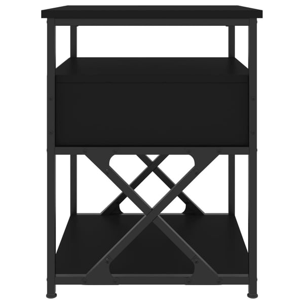 vidaXL Nattbord 2 stk svart 40x42x55 cm konstruert tre