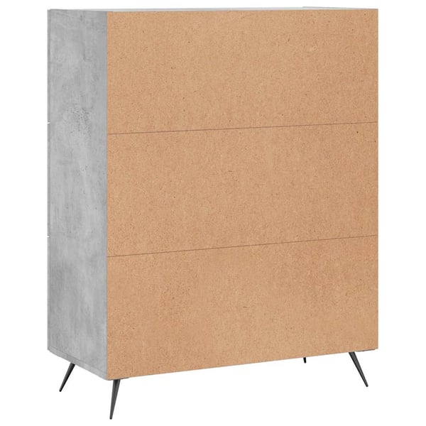 vidaXL Skjenk betonggrå 69,5x34x90 cm konstruert tre