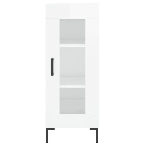 vidaXL skænk 34,5x34x90 cm konstrueret træ hvid højglans