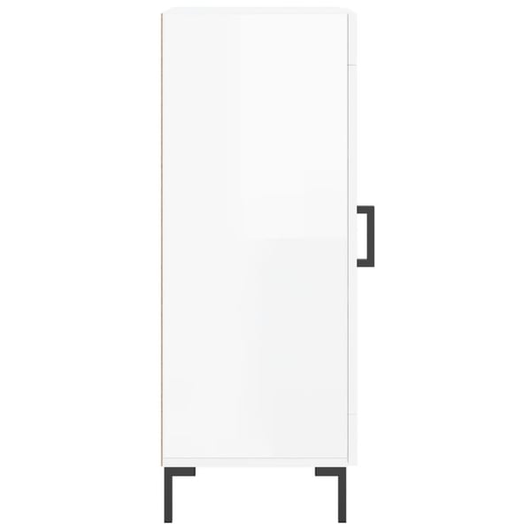 vidaXL skænk 34,5x34x90 cm konstrueret træ hvid højglans