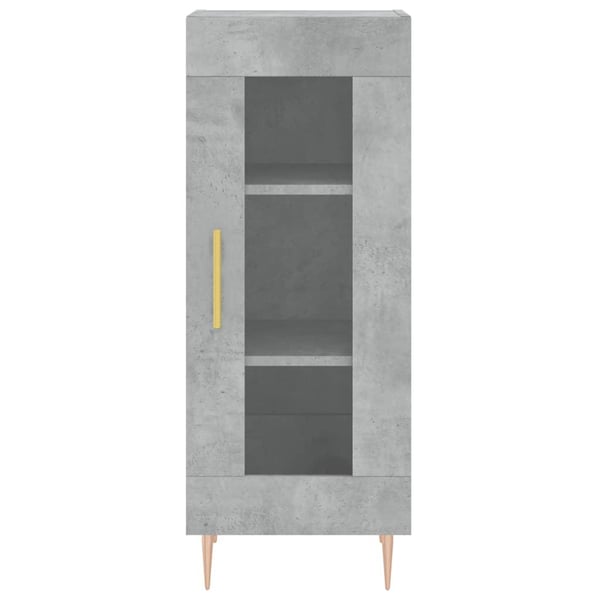 vidaXL Skjenk betonggrå 34,5x34x90 cm konstruert tre