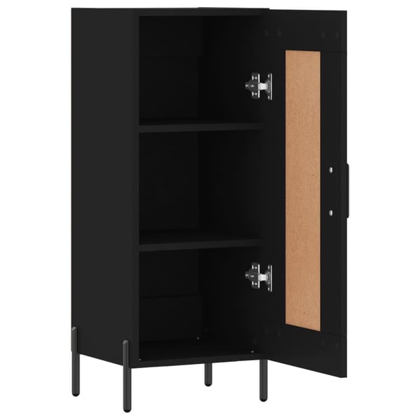 vidaXL skænk 34,5x34x90 cm konstrueret træ sort
