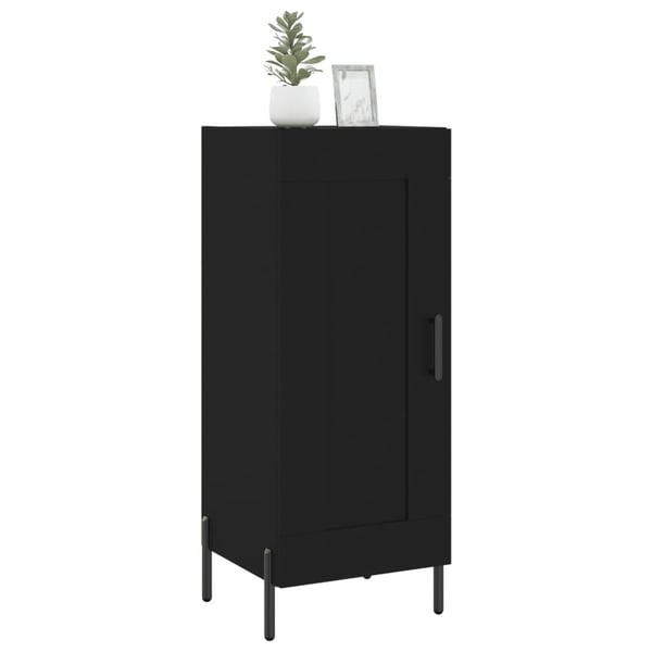 vidaXL skænk 34,5x34x90 cm konstrueret træ sort