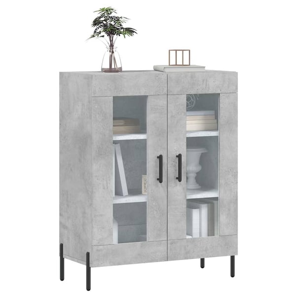 vidaXL Skjenk betonggrå 69,5x34x90 cm konstruert tre