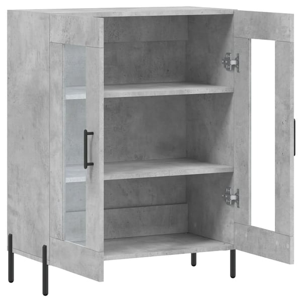 vidaXL Skjenk betonggrå 69,5x34x90 cm konstruert tre