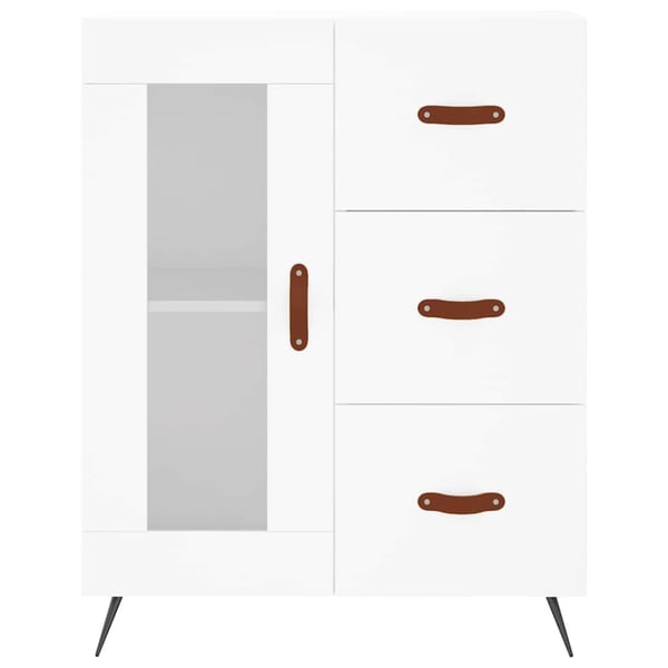 vidaXL Skjenk hvit 69,5x34x90 cm konstruert tre