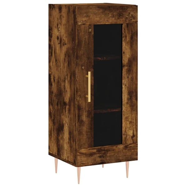 vidaXL Skjenk røkt eik 34,5x34x90 cm konstruert tre