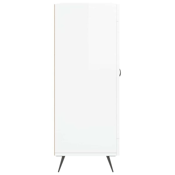 vidaXL Skjenk høyglans hvit 69,5x34x90 cm konstruert tre