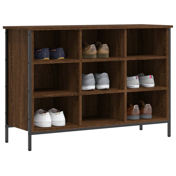 vidaXL Skoskap brun eik 100x35x70 cm konstruert tre