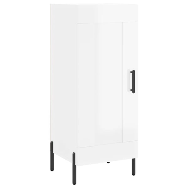 vidaXL skænk 34,5x34x90 cm konstrueret træ hvid højglans