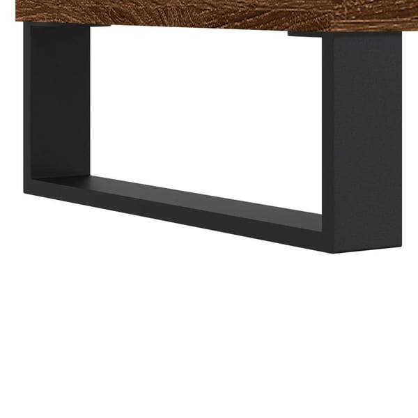 vidaXL skænk 34,5x34x90 cm konstrueret træ brun egetræsfarve