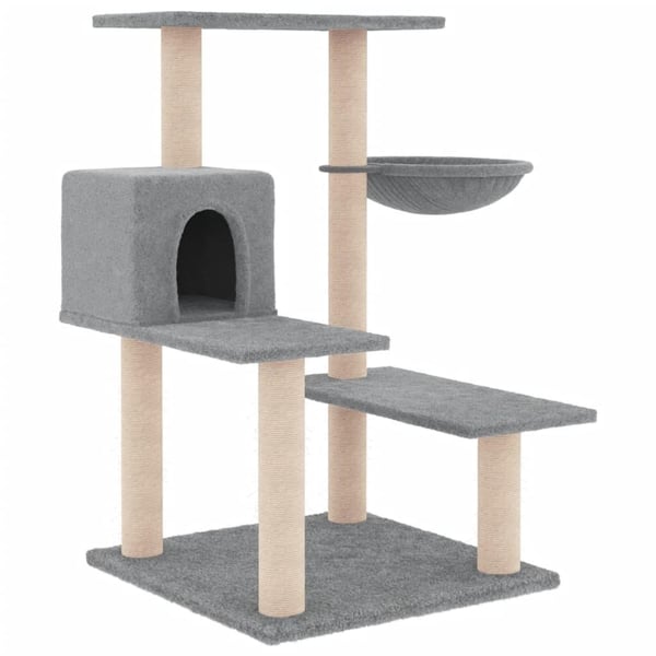 vidaXL Kissan kiipeilypuu sisal- raapimispylväillä vaaleanharm 82,5 cm
